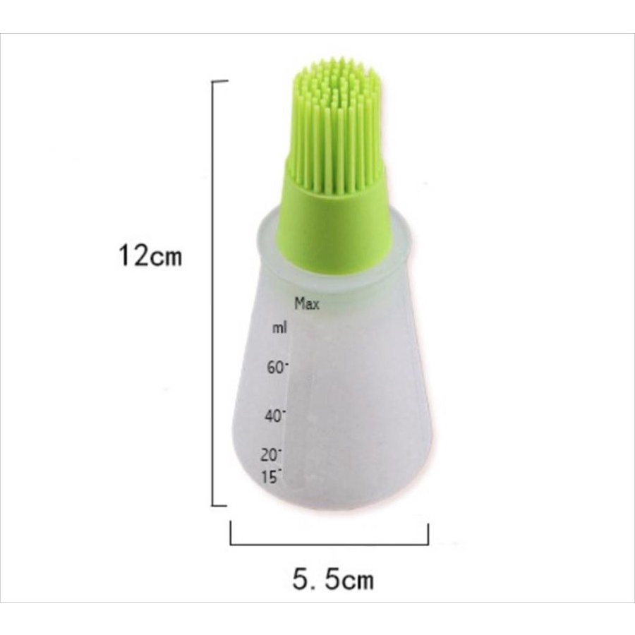 Botol Minyak Oles Silikon Kuas Oles BBQ Silicone Basting Oil Brush Bottle