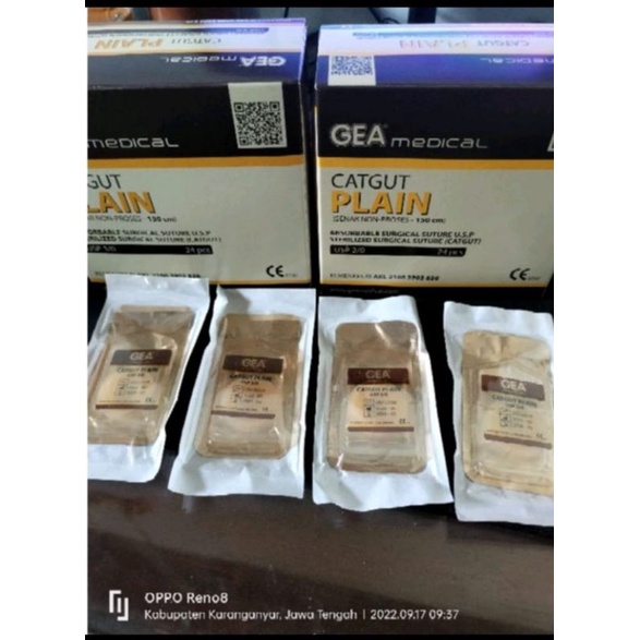 Eceran - Gea Catgut Plain 3/0 ( Tanpa Jarum )