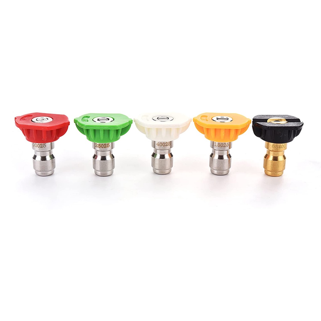 5pcs Nozzle Spray Tinggi 1/4&quot; Quick Release Spray Nozzle Quick Connect Jet Spray Car Pressure Washer Accessory