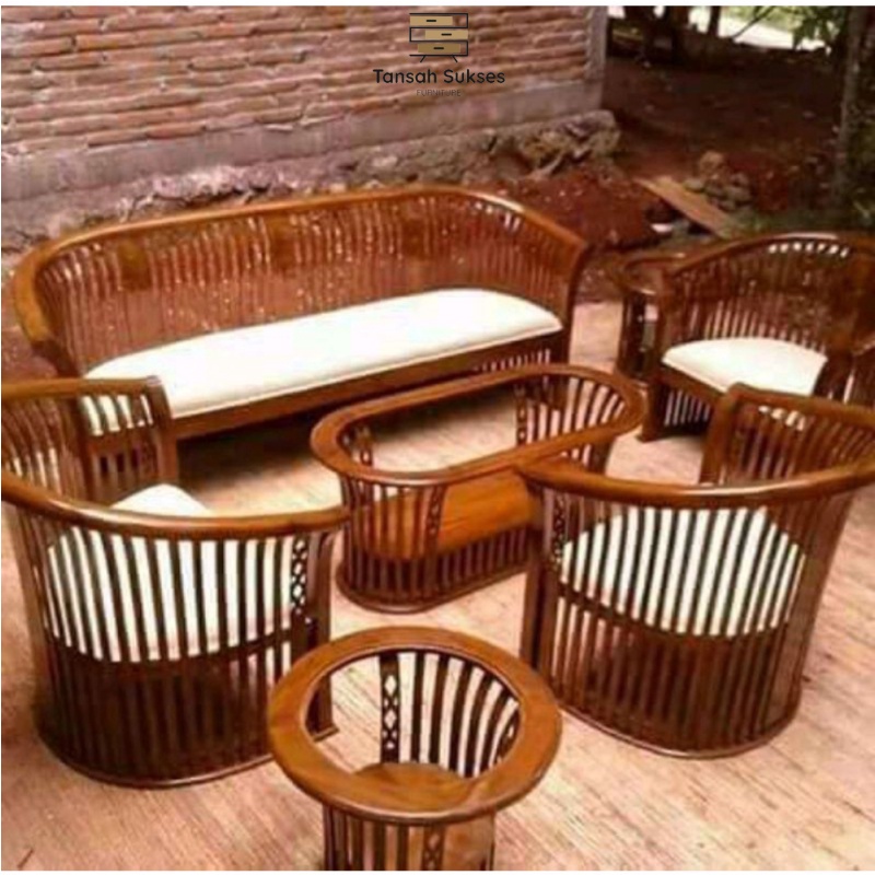 Kursi Tamu Kerajang Jati JeparaSet Kursi Tamu JatiKursi Tamu Keranjang