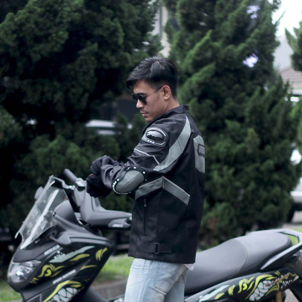 Jaket Motor Pria Inficlo | Jaket Motor Harian Anti Angin &amp; Anti Air Touring | Street Jacket