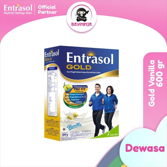

[NEW] ENTRASOL Gold PRO-FIT Vanila Box 600g / 600 g