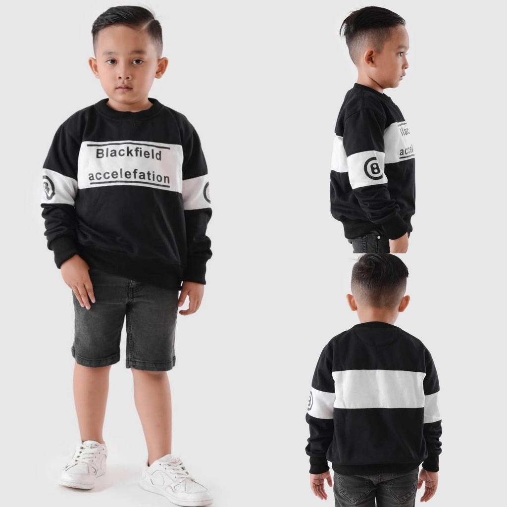 sweater anak crewneck anak laki laki perempuan unisex Usia 4-8 Tahun Blackfield Original