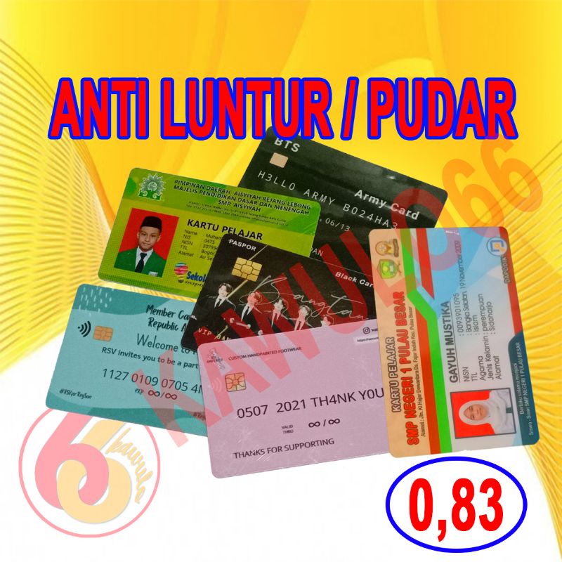 

cetak custom id card / member card / kartu pelajar / KTA