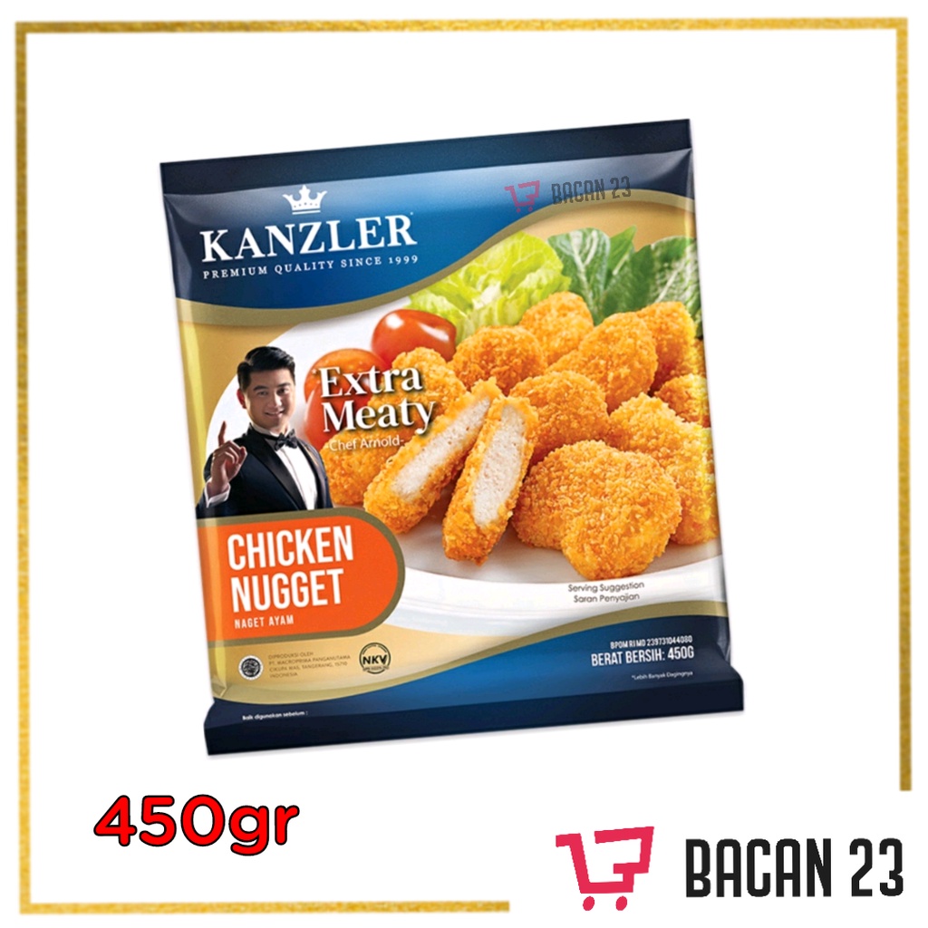 Kanzler Chicken Nugget Premium ( 450 gr ) / Kanzler Nugget / Nugget Ayam / Bacan 23 - Bacan23