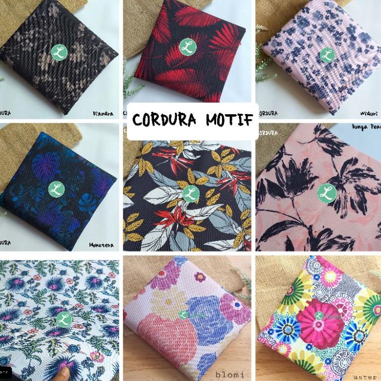 [PRODUK 9PVOG] KAIN CORDURA MOTIF BUNGA MBI