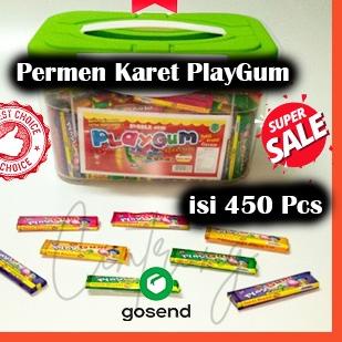 

READY ✅Permen Karet PlayGum Box Isi 450 Pcs FREE Toples Permen Rasa Tutti Frutti Flavour|KD4