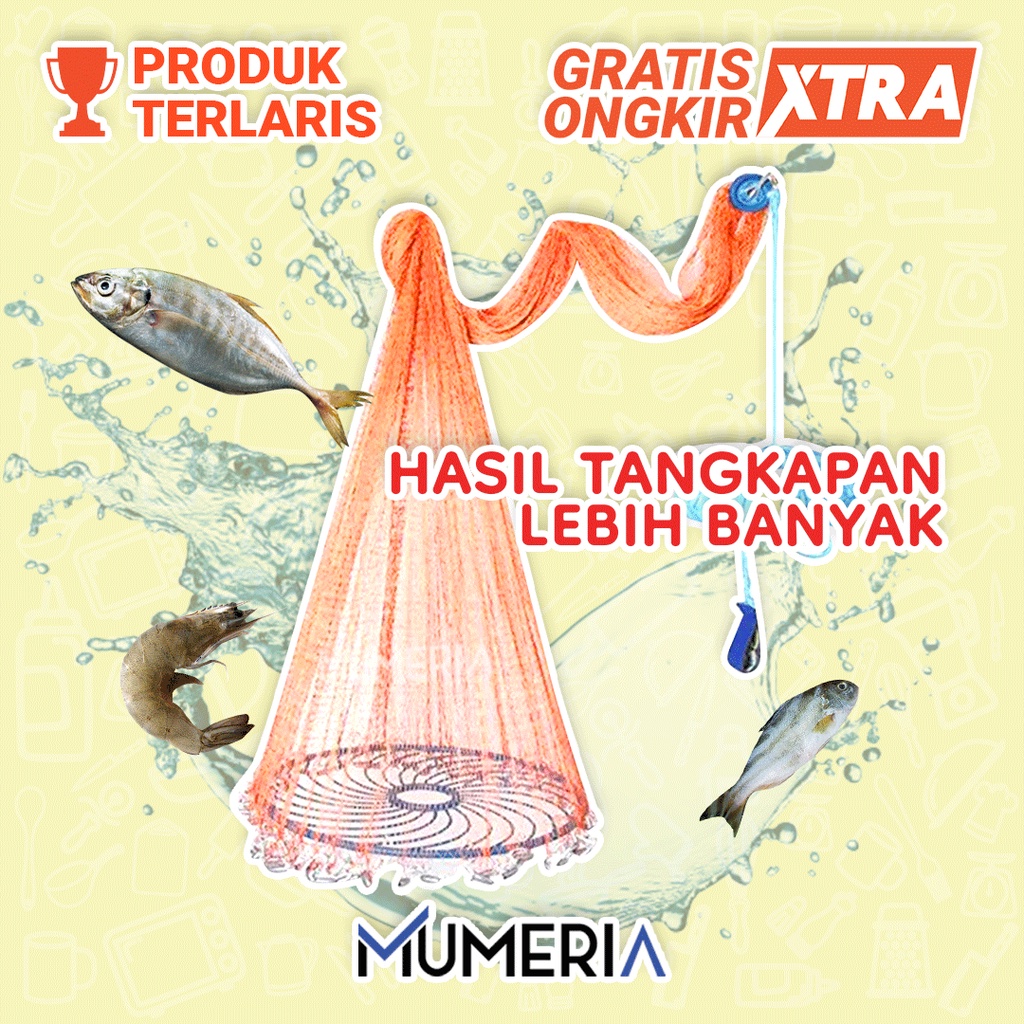 Jaring Mesh Frisbee Pancing Jala Lempar Penangkap Ikan Udang Piring Bulat Perangkap Menangkap Fishing Throw Net Cage Bahan Kain Model Ukuran Praktis Murah Bagus