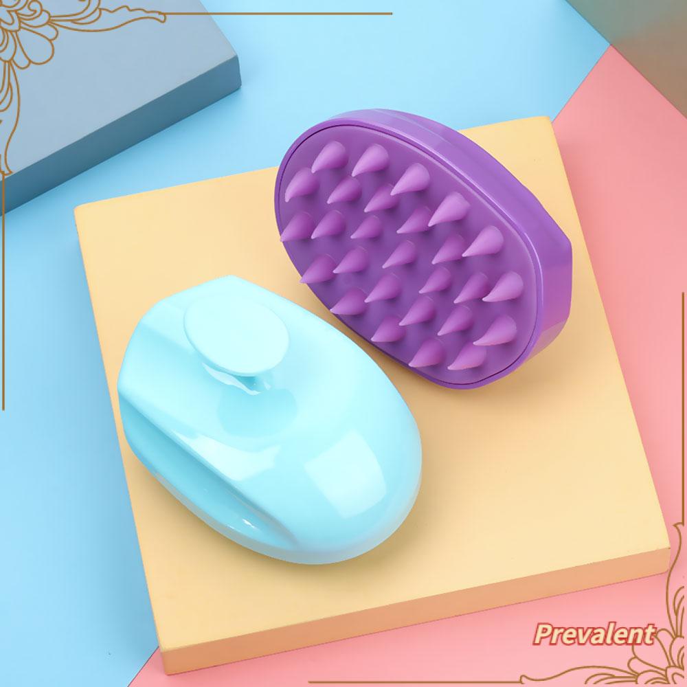 Preva Sikat Shampo Sikat Silikon Basah &amp; Kering Grooming Sisir Styling Tools Mempromosikan Pertumbuhan Rambut Kepala Tubuh Pijat