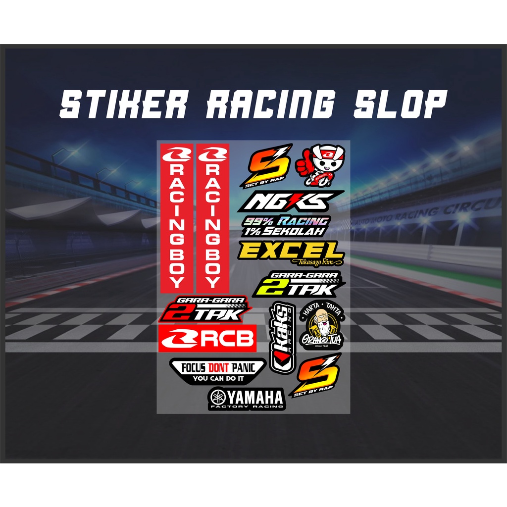 STICKER SLOP RACING - RCB - KYB - KAKS - EXCEL - SET BY RAP