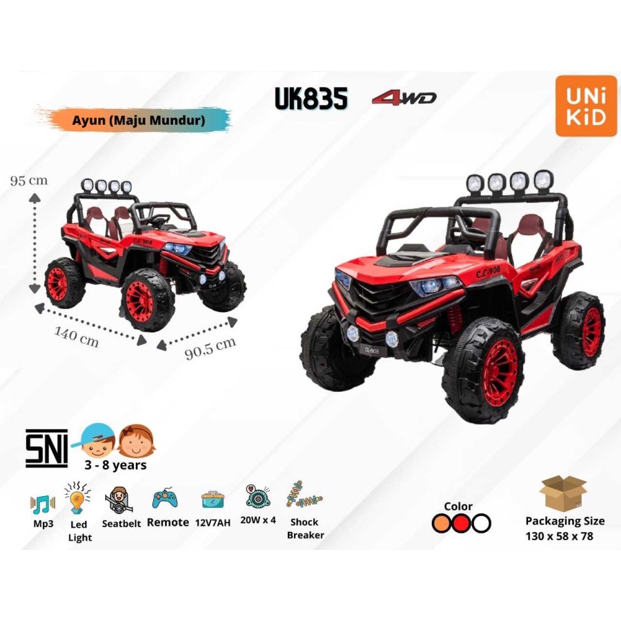 Mainan Anak Mobil Aki Unikid UK835 Jip Buggy