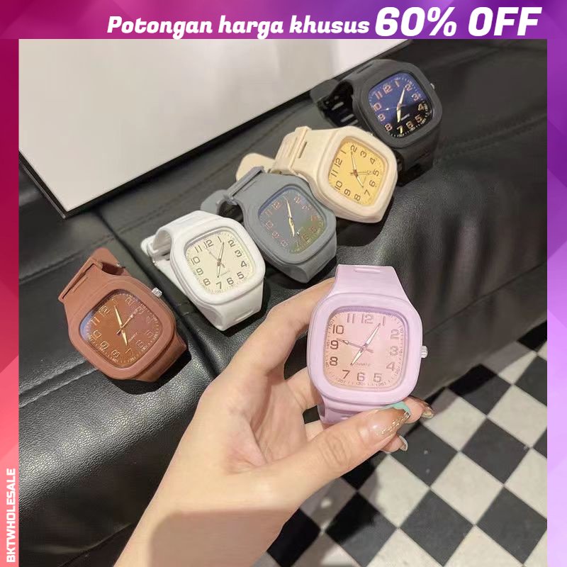 Jam Tangan Pria Ladies Watch New Korean Square Fashion High-value Digital Watches