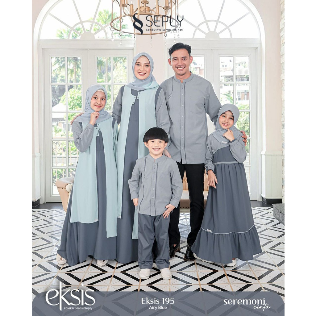 Sarimbit Keluarga SEPLY EKSIS 195 AIRY BLUE || COUPLE KELUARGA