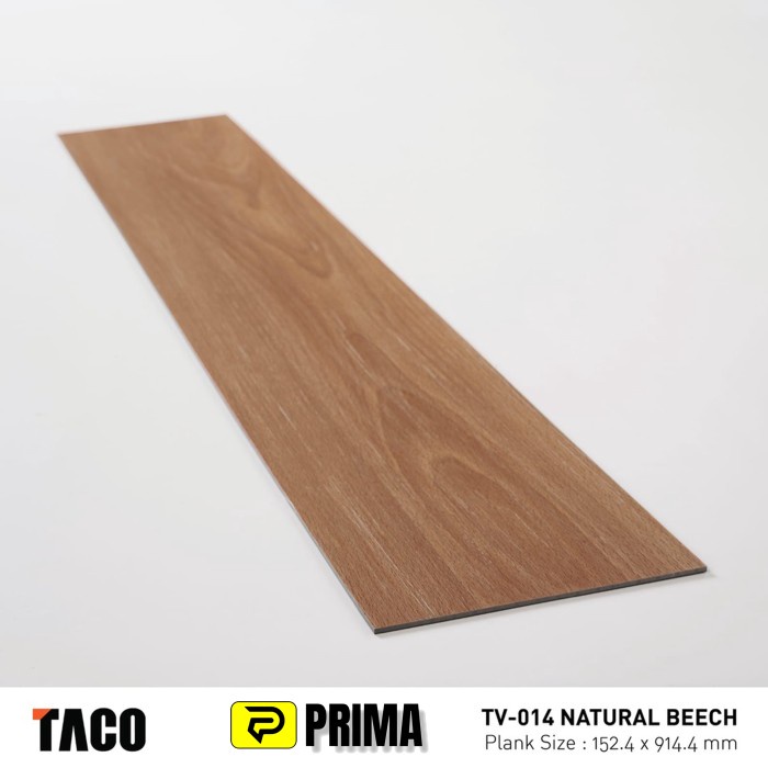 Tag Taco Lantai Vinyl 3Mm Wood Series Tv-014 Natural Beech