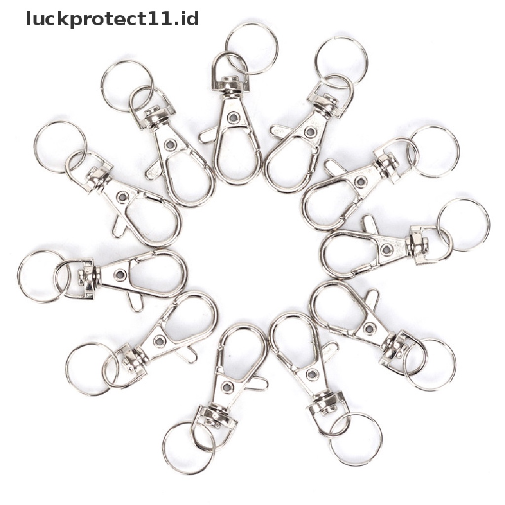 /Fashion Hot// Fashion// 10PC Perak Klip Trigger Putar Snap Lobster Clasp Hook Tas Gantungan Kunci Hooks Hadiah.