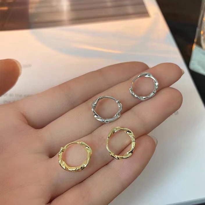 Fashion Y2K Anting Perak Untuk Wanita Hypoallergenic Elegan Hoop Earring Perhiasan Aksesoris