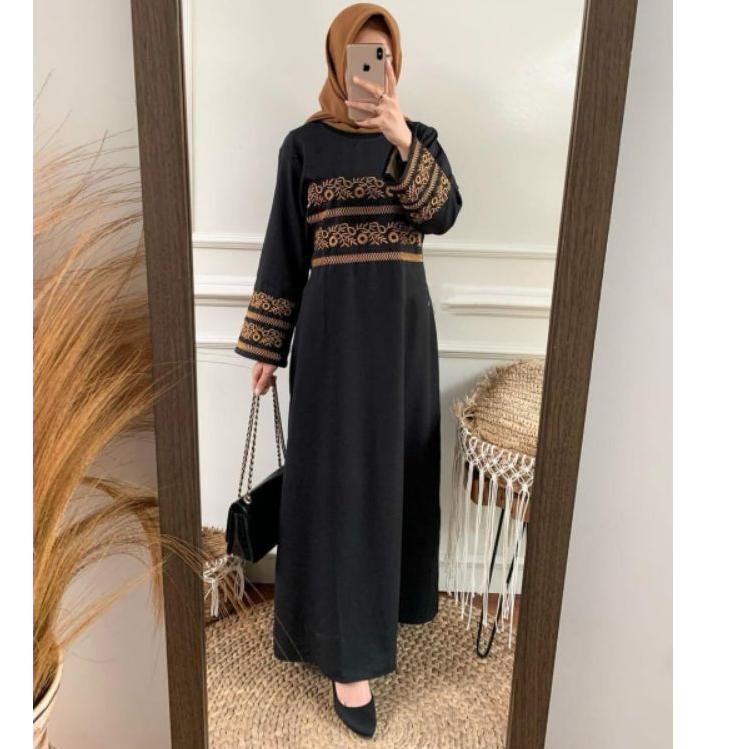 Gamis Anisa Abaya Bordir Dress Muslim Gamis Abaya TurkeyAbaya Murah Baju Muslim Arab Modern Gamis Sy
