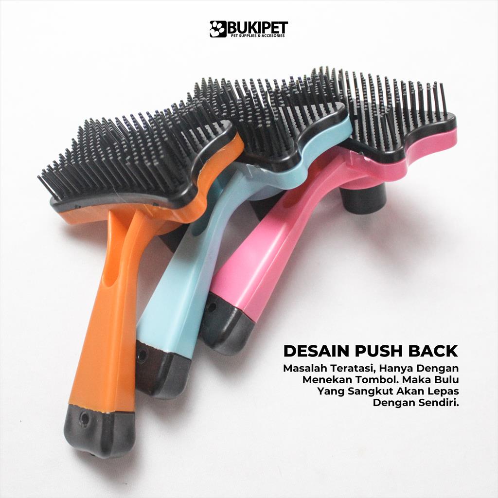 Sisir Grooming Brush Kucing pembersih bulu rontok merapikan bulu - Fur Hair Comb