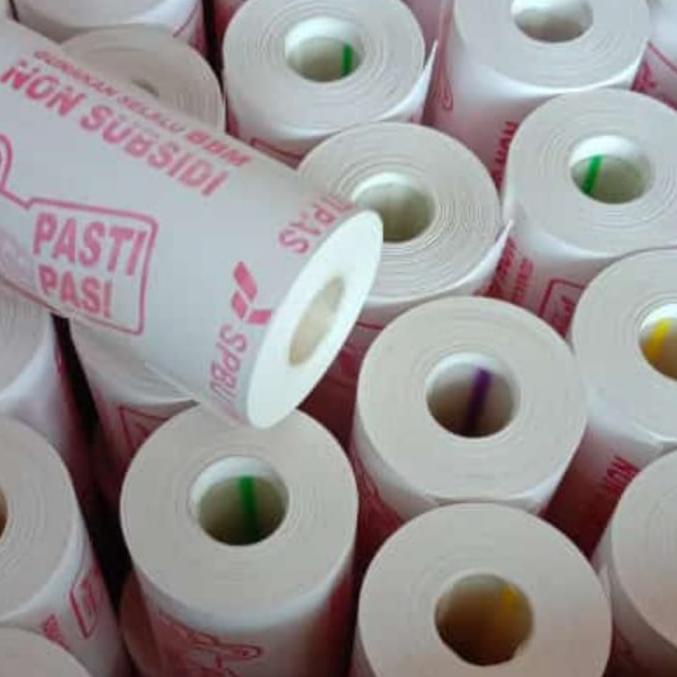 

リ 10 roll Kertas Struk Thermal EDC - SPBU Pertamina PASTI PAS 57x30 Trendy