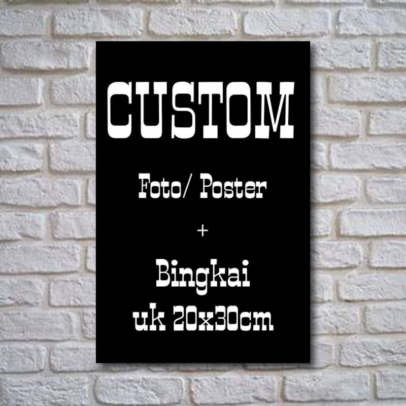 Jual Poster kayu custom Shopee Indonesia