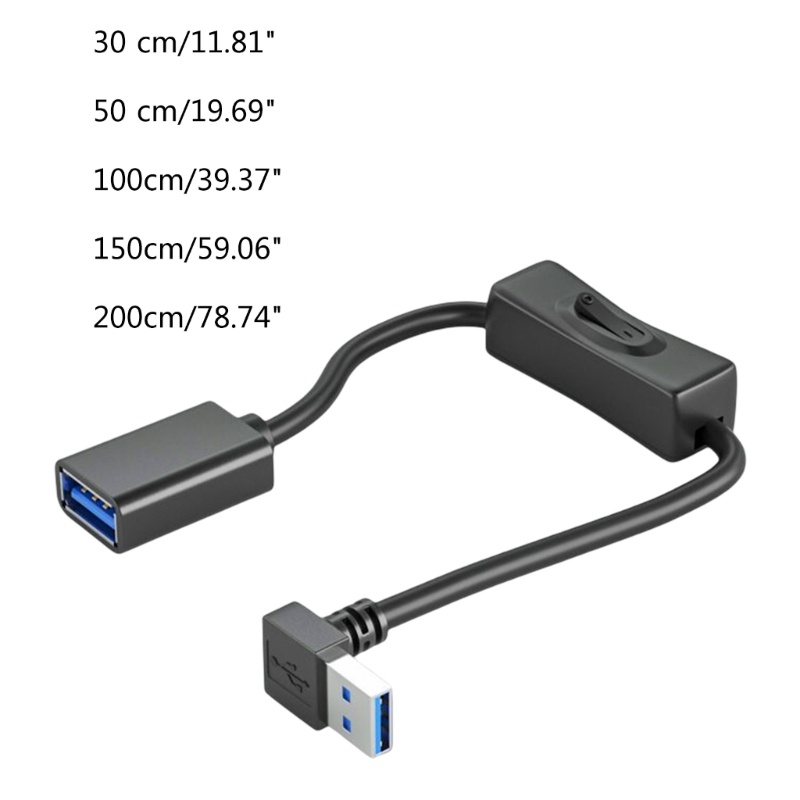 Zzz Kabel Extender USB 3.0 Transfer Data Tinggi Dengan Saklar Untuk Komputer PC Lampu USB