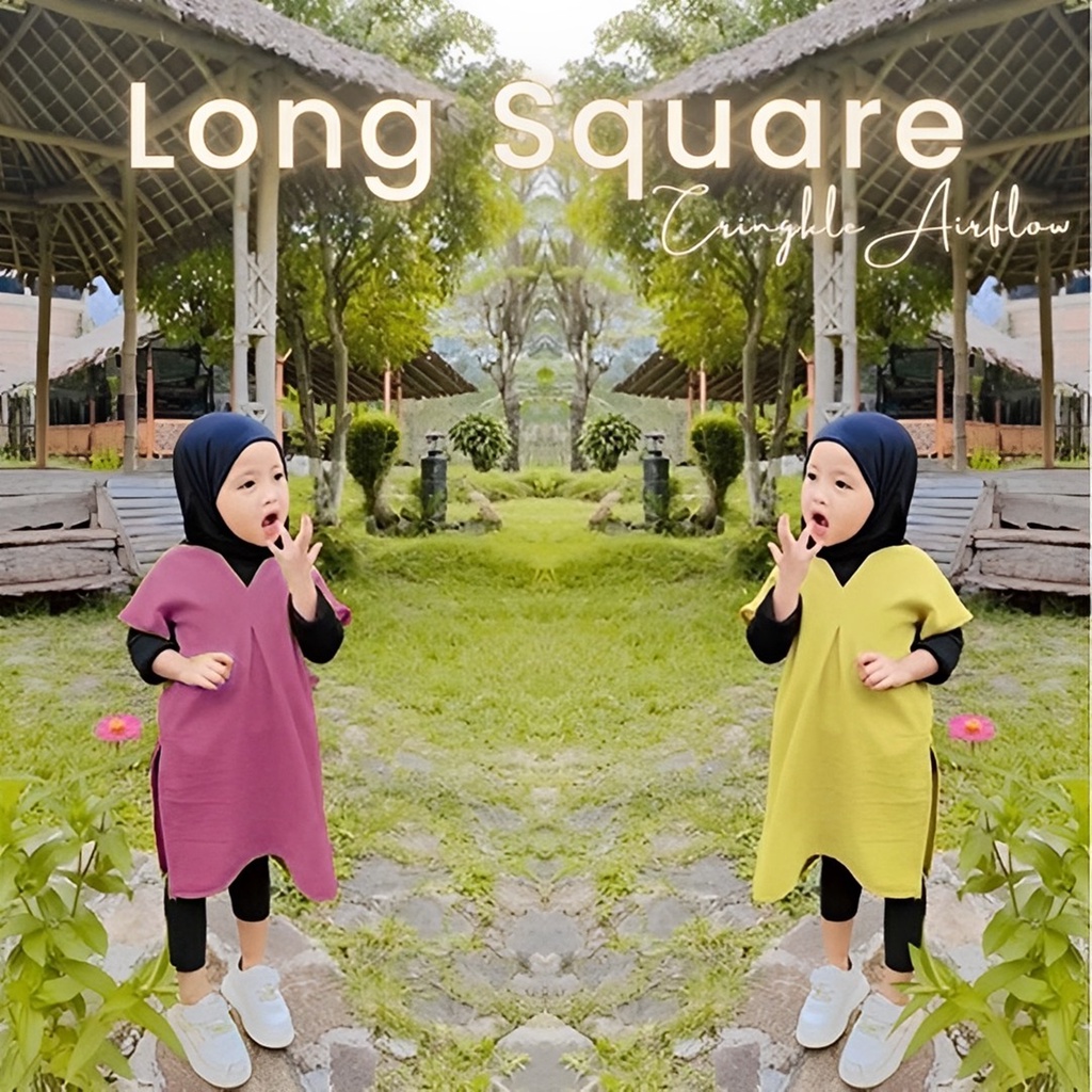 LONG SQUARE ANAK 1-15 TAHUN CRINKLE AIRFLOW