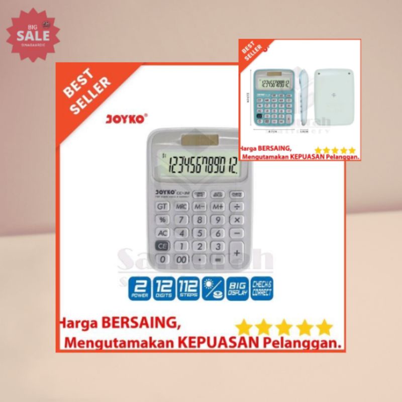 

Kalkulator Meja Joyko CC 32 / Mesin Hitung CC-32 / Calculator 12 Digit(ORIGINAL PRODUK)