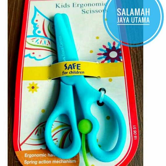 

[KODE PRODUK 6GB8W4255] Kids Ergonomic Scissors Faber Castell / Gunting Anak Faber Castell