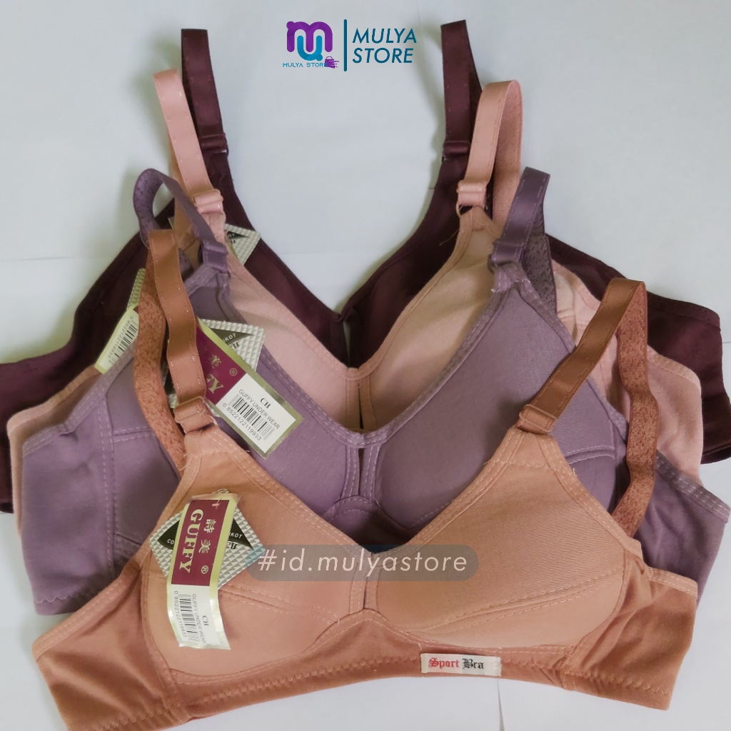 Sport Bra Wanita Dewasa BH Busa Tipis Tanpa Kawat Merk Guffy High Quality