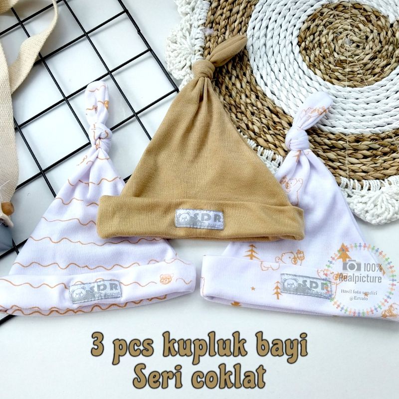 KUPLUK BAYI NEWBORN 0-3 BULAN SERI COKLAT