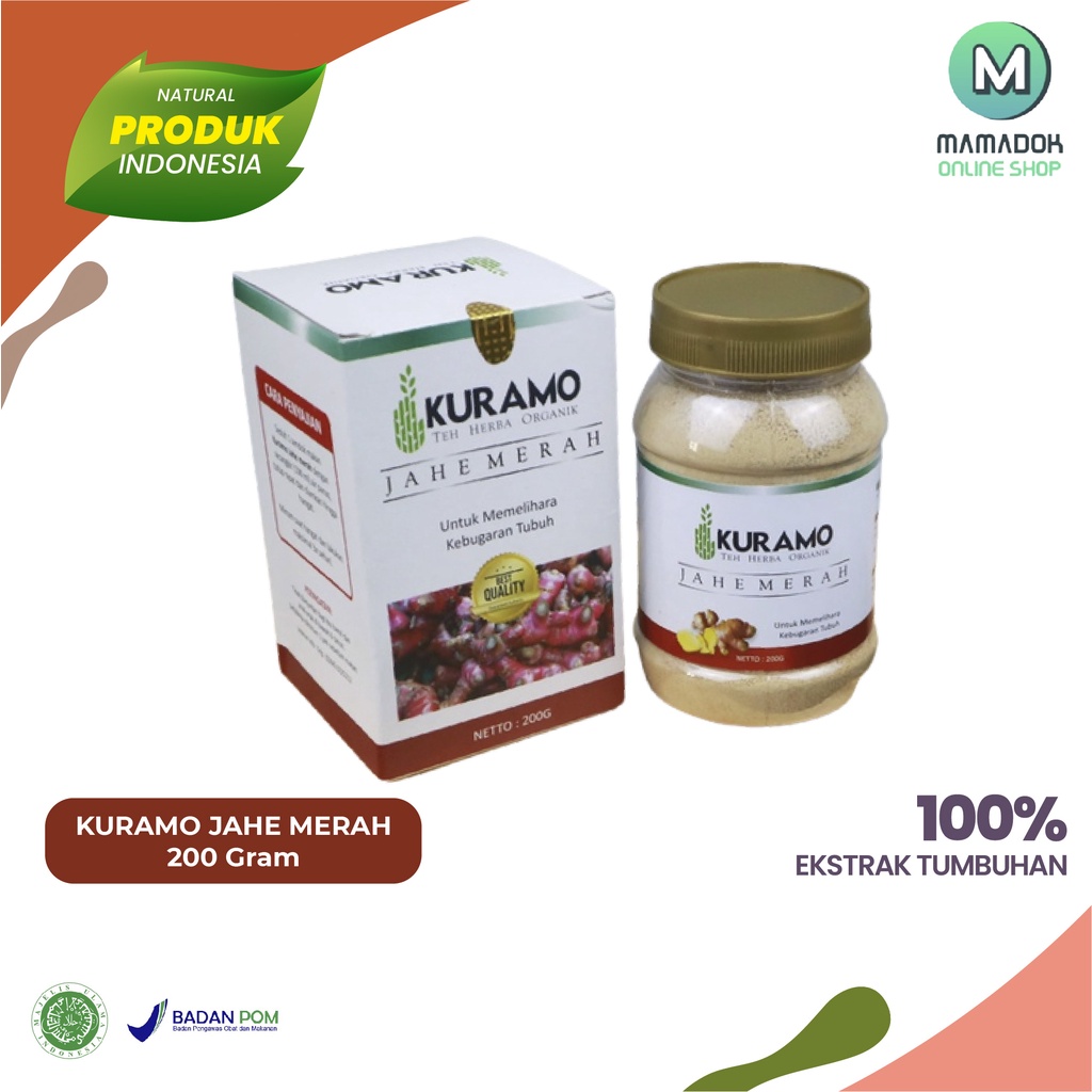 

Kuramo Jahe Merah Bubuk Instan Herbal Memelihara Kebugaran Tubuh