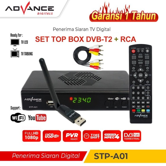 BISA COD READY STOK ADVANCE Digital Set Top Box TV Penerima Siaran Digital /SET TOP BOX TV