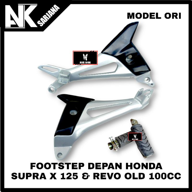 BARU_ FOOTSTEP FUSTEP BOSTEP POSTEB PIJAKAN KAKI BELAKANG HONDA SUPRA X 125 REM BELAKANG TROMOL REVO