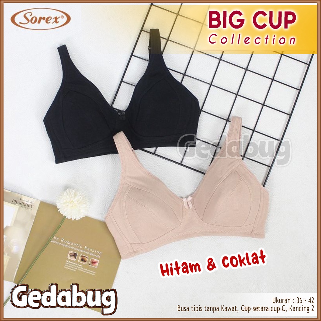 BH Sorex 01008 | Bra Big Cup(B) Tanpa Kawat Dan Busa tipis Jumbo