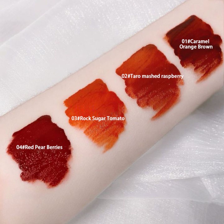 【COD】Lipstik Lipcream Matte Lembut Tahan Lama 4 warna Waterproof Velvet Matte Lipstick -CH