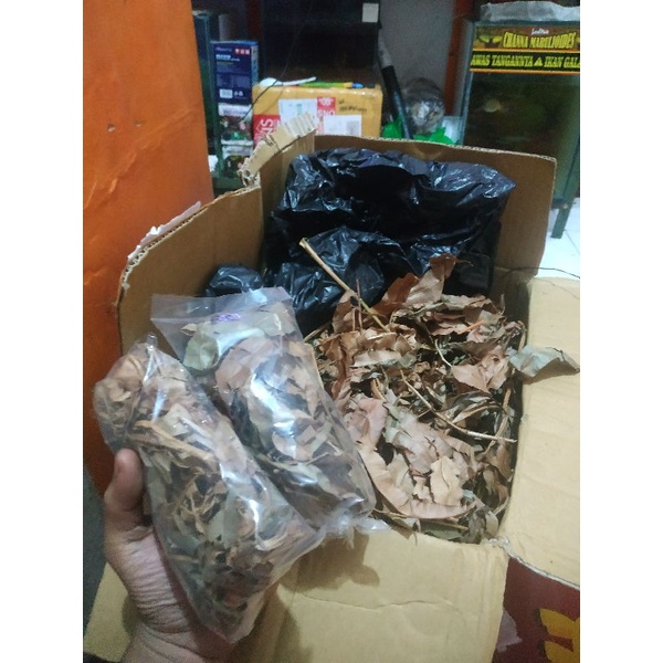 daun kelakai kering untuk chana.