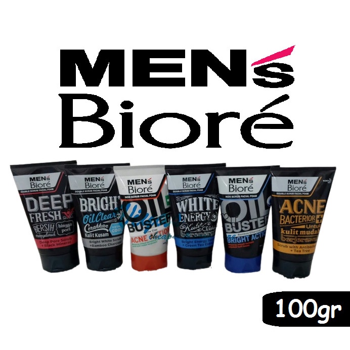 Mens Biore facial foam / Biore sabun cuci muka 100gr