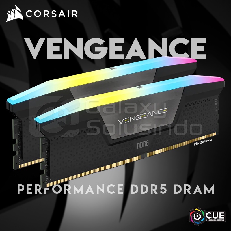 Corsair Vengeance RGB 32GB (2 x 16GB) DDR5 5200MHz C40 - Black CMH32GX5M2B5200C40