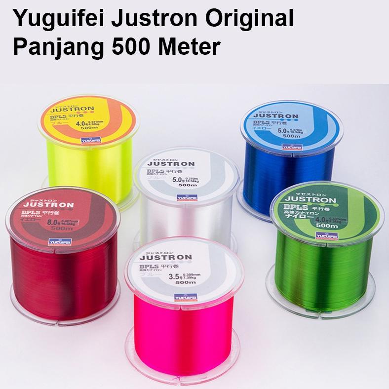 Senar Pancing Nilon Yuguifei Justron Original Panjang 500 Meter