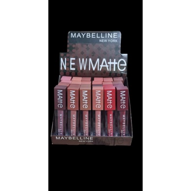 ( PERBOX ) LIPCREAM MYB SUPERSTAY TUTUP BULAT / Lipcream Maybeline new matte