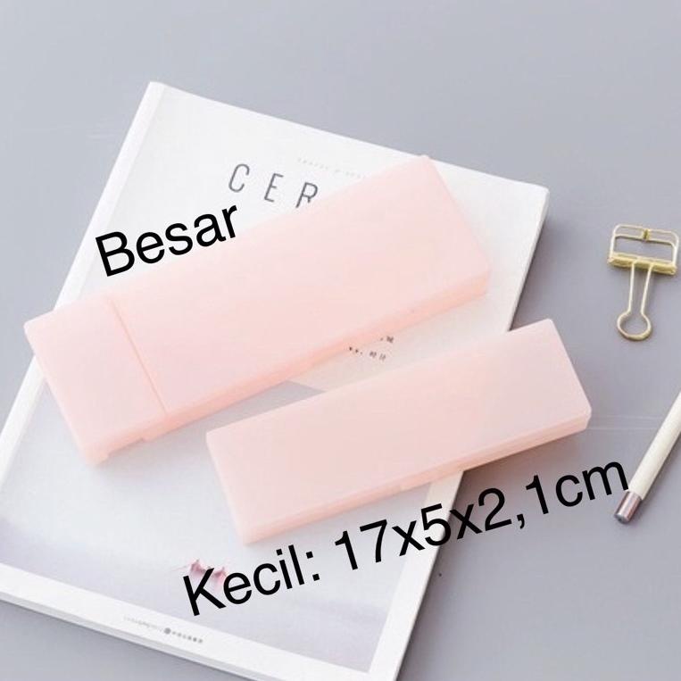 

((Kode)(U82H)㊚) FREE STICKER Kotak Pensil Pastel Sekat Korean Stuff Aesthetic Scrapbook Jurnal Bujo DIY Pencil Case- s12 ko super keren