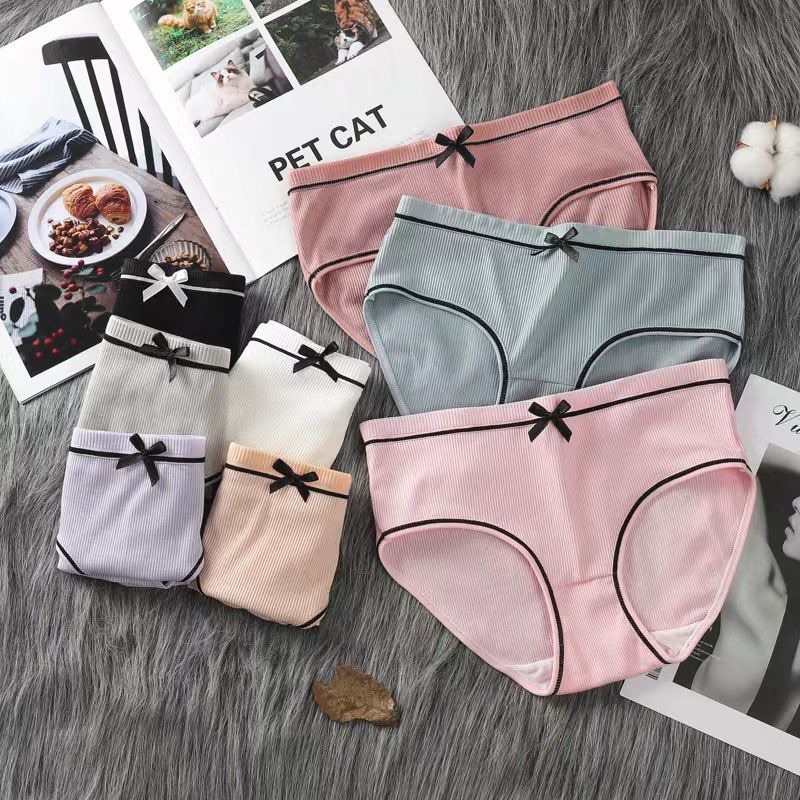 Celana Dalam Wanita / Underwearr Cewek Polos Pita hitam / Celana Dalam Import 100% bahan lembut dan Elastis