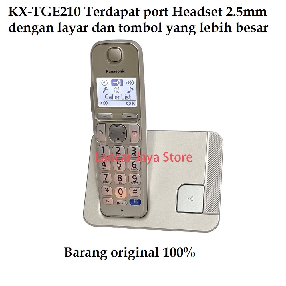 Telepon Wireless Panasonic KX-TGD310 Phone KX-TGD310 Hitam