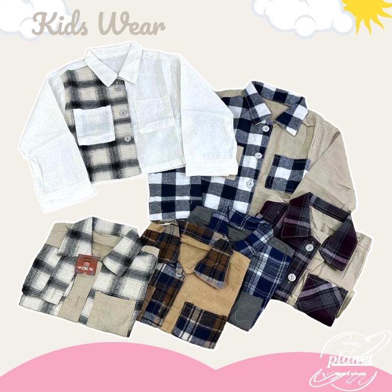 KEMEJA FLANEL ANAK PEREMPUAN (2-4 TAHUN)
