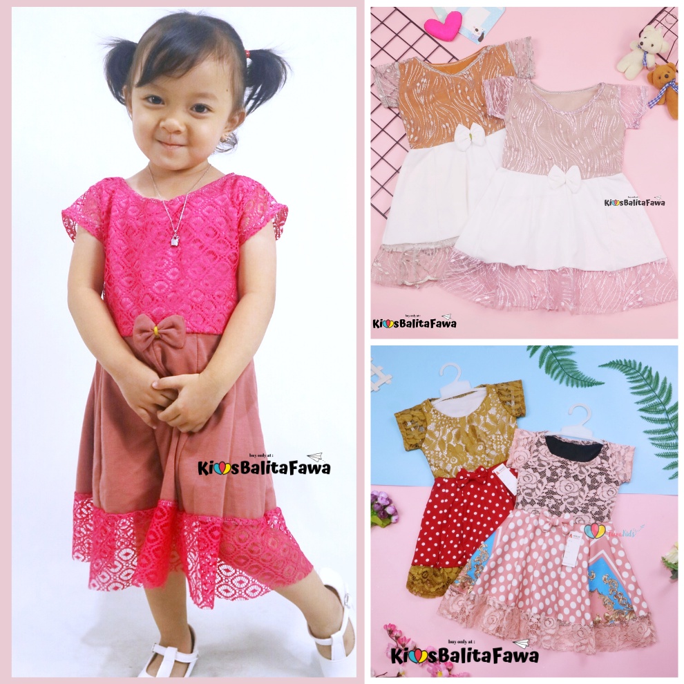 (COD) Dress Anak Usia 0-7 Tahun Dres Anak Termurah Baju Anak Perempuan Baju Anak Dress Harian Balita Cewek