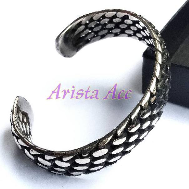 {RBP.21De22ᶻ} Gelang Papua besi putih [stainless baja ]pria anti karat selamanya