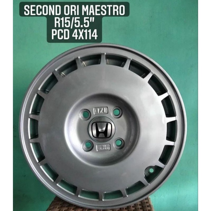 VELG SECOND ORI MOBIL MAESTRO RING 15 PCD 4×114 CAT BARU