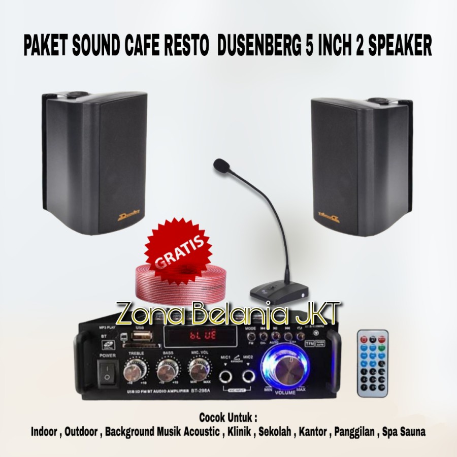 PAKET SOUND SYSTEM CAFE RESTO SPEAKER DUSENBERG 5 INCH 2 SPEAKER ( SET 2 )