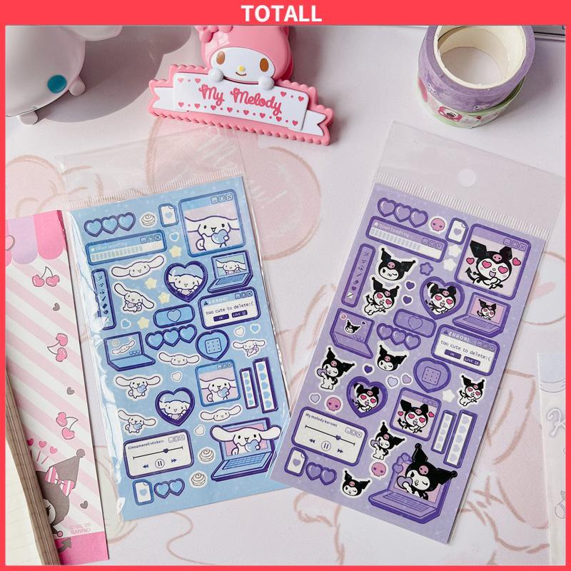 COD stiker sanrio lucu kuromi steve sparkling cinnamoroll stikers jurnal toploader deco material sticker-Totall