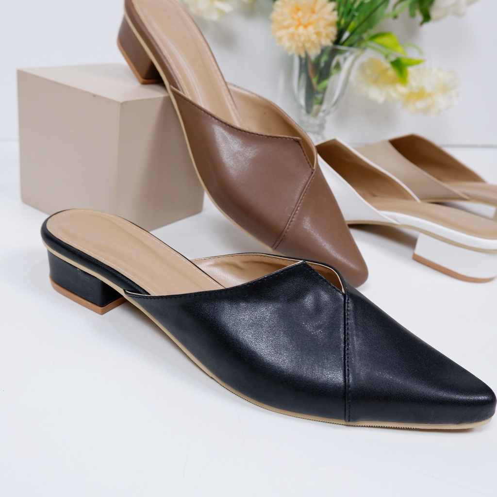 Padushee.id - sepatu wanita || AUREL || heels wanita 3 cm / mules wanita